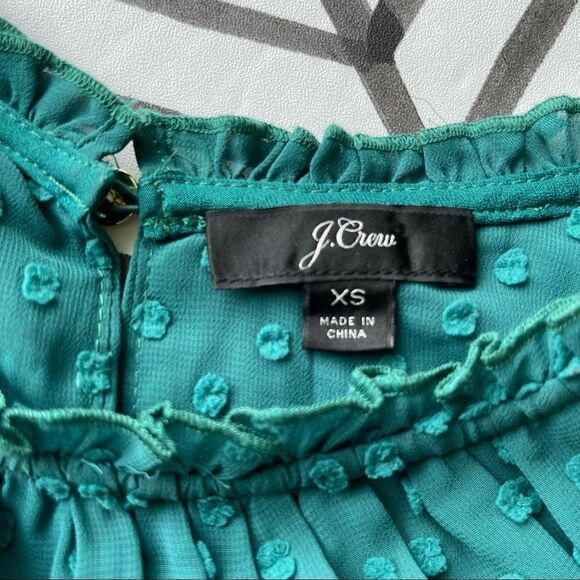 J. Crew Green Layered Blouse - Picture 4 of 4